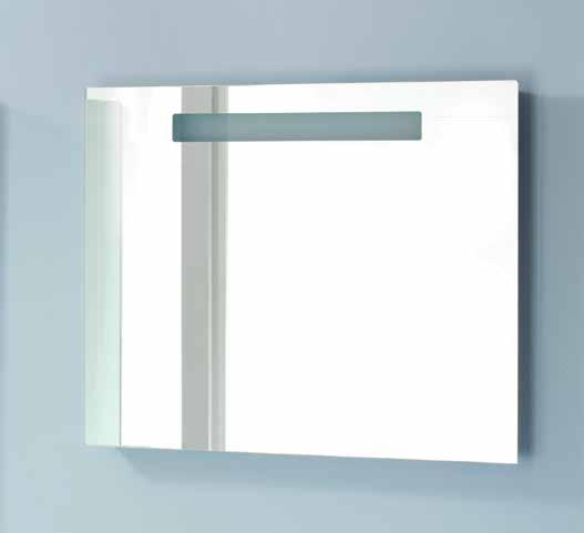458 Spiegels Sanijura Spiegel Reflet Luz Dampwerend en kader met geïntegreerde LED verlichting Hoogte: 65 cm.