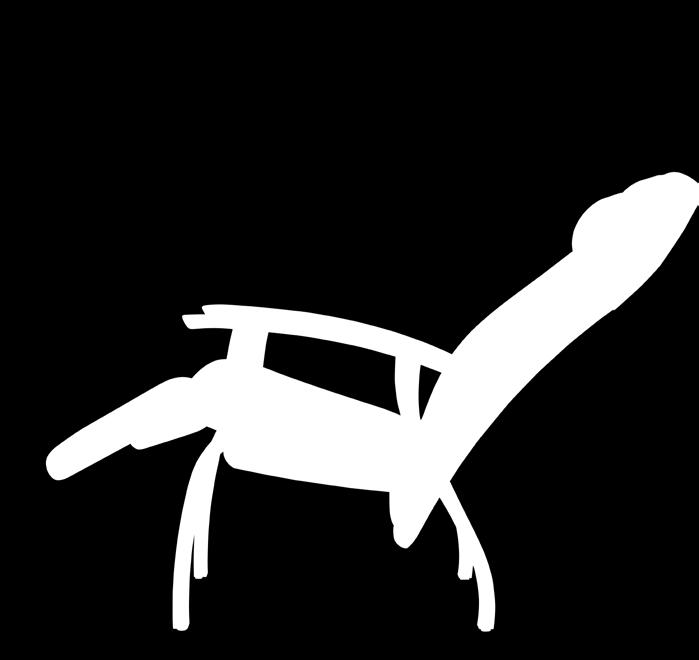 Deze zetel brengt eerst de benen naar omhoog, waarna het mogelijk wordt de gehele zetel verder te inclineren.