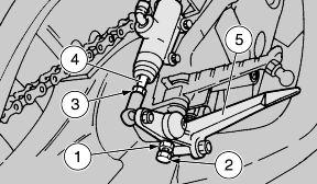 ED AND CAUSES EARLY WEAR OF THE BRAKING PARTS. CLEARANCE BETWEEN THE BRAKE SET SCREW AND THE STOP: 0.5-1 mm (0.020-0.
