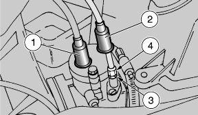 03_10 DO NOT REMOVE THE PROTECTION COVER OF THE THROTTLE GRIP CA- BLE (1). Remove the protection cover (2). Loosen the nut (3). Operate the set screw (4) located on the carburettor.