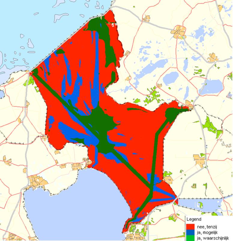 Figuur 2.1 Kansrijkheid van zandwinning in het IJsselmeer Figuur 2.