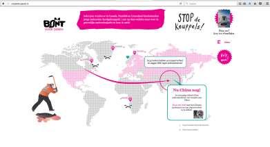 De campagnewebsite stopdeknuppels.nl informeert de bezoekers over de zeehondenjacht in Canada, Noorwegen en Namibië.