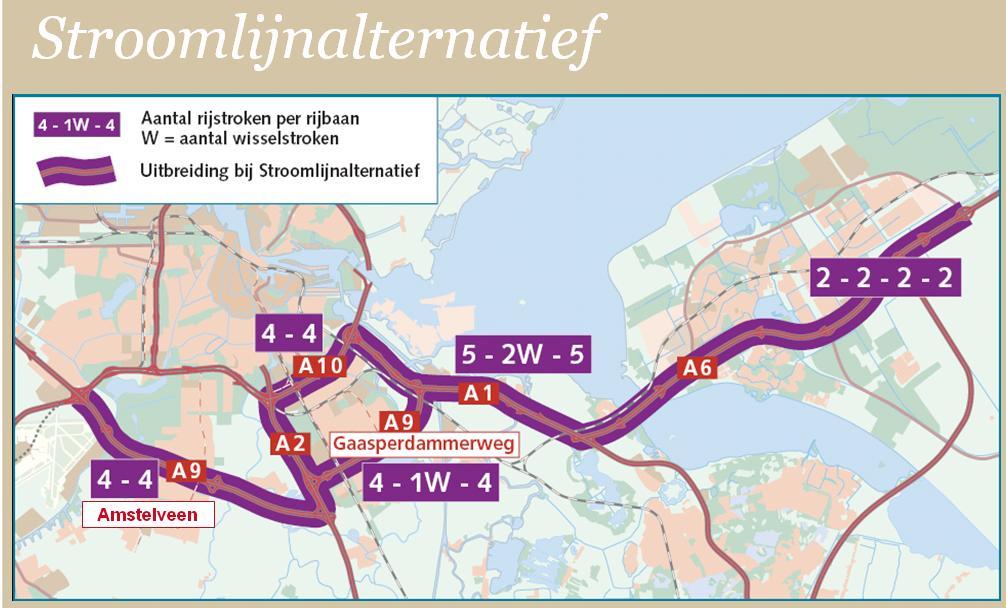 Stroomlijnovereenkomst 2007 A9 wordt verbreed als onderdeel Schiphol-Amsterdam-Almere-project Gemeente zet zich in voor extra (bovenwettelijke) investering ter voorkoming ingrijpende bovengrondse