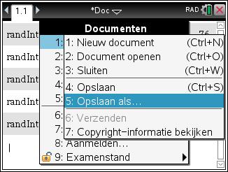 De naam van het document kan zijn hopg1. Dit typ je in het vak Bestandsnaam.