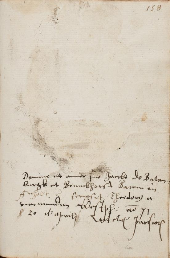 P 038 fol 158r Theodorus a Viermunden, Parijs 20 april 1571.