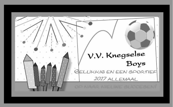 De V.V. Knegselse Boys en Knegsel-Steensel-Combinatie wenst al haar leden, supporters en sponsors een sportief en gelukkig 2017.