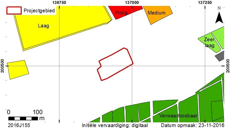 Situering op de bodemkaart (GDI-Vlaanderen 2001). Op de potentiële bodemerosiekaart is er voor het projectgebied geen informatie voorhanden.