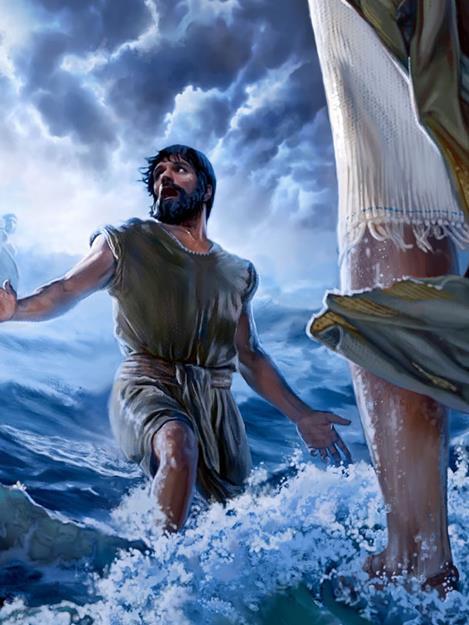wonderen bestaan Hij liep over het water naar Jezus toe.