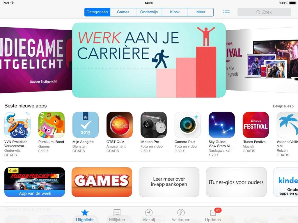 vanuit de Apple App Store.