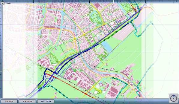 Figuur 4.4 Kilometer leiding behorende bij de FN-curve voor W-535-11 van N.V. Nederlandse Gasunie ter hoogte van het plangebied In figuur 4.