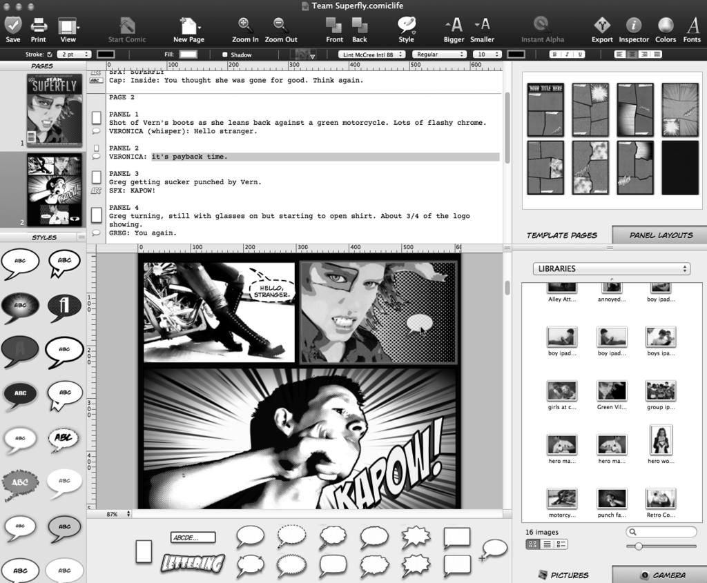10 DEEL I: Een computer programmeren Figuur 1.1: In Comic Life maak je een een stripverhaal van een collectie foto s Life, waarmee je foto s kunt omtoveren tot een stripverhaal.