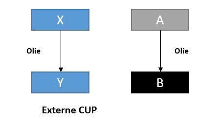 Voor de interne CUP wordt dan de prijs tussen X en D als arm s length beloning gezien en deze wordt vervolgens toegepast op X en Y.