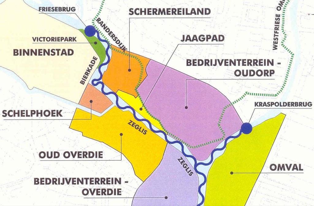 Kanaaloevervisie / Schelphoek Vertrek grootschalige bedrijven Revitalisering oevers Noordhollands