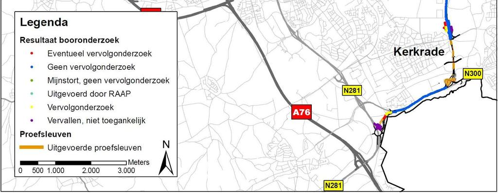 Voor de aansluiting van de Buitenring op de A76 te Nuth is o.a. gebruik gemaakt van de resultaten van onderzoek dat in 2003 werd uitgevoerd t.b.v. de verbreding van de A76 (Van Waveren, RAAP 2003).