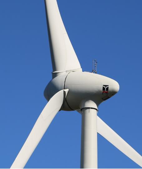 2 Gegevens turbine De windturbine Enercon E-70 E4 2.3MW heeft een rotordiameter van 71 m met drie rotorbladen. Het nominale elektrische vermogen is 2.300 kw.