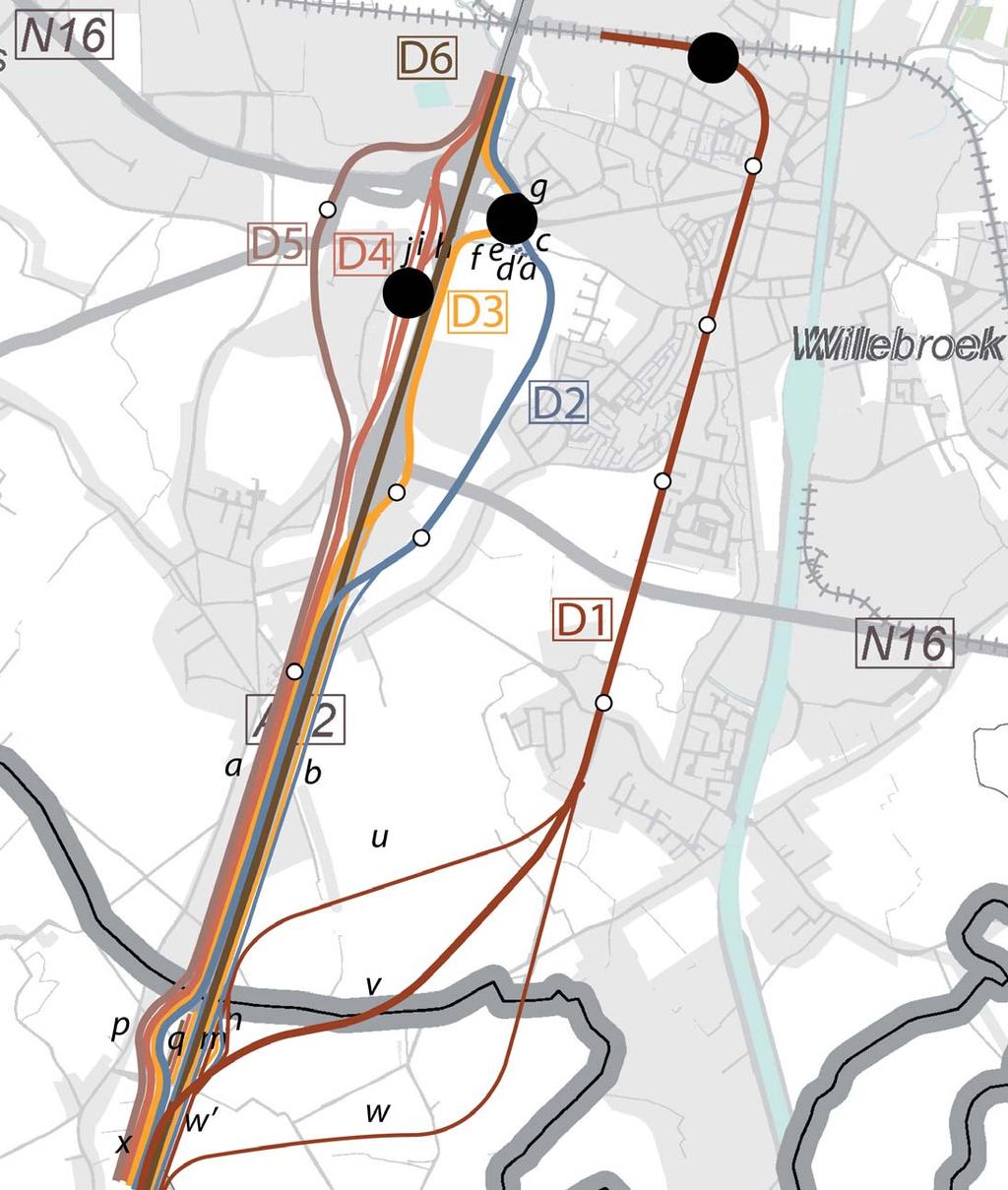 Titel: Onderzoek ruimtelijke inpassing: Overzicht deeltracé D Project: planmer tramlijn Boom - Brussel maart 2013 Opdrachtgever: