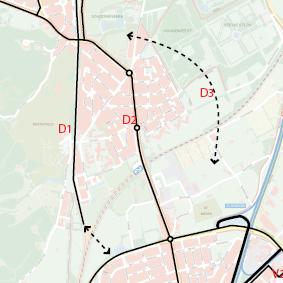 Driehuis 5.3 Route met bijbehorende varianten 5.3.1 Toelichtingen routes In de kern Driehuis zijn er drie mogelijke routes.