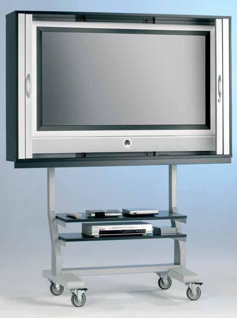De doordachte oplossing voor het veilig onderbrengen van uw waardevolle flatscreen TV Het naar achter uitlopende frame van stalen buizen plaatst het zwaartepunt van de flatscreen TV in de optimale