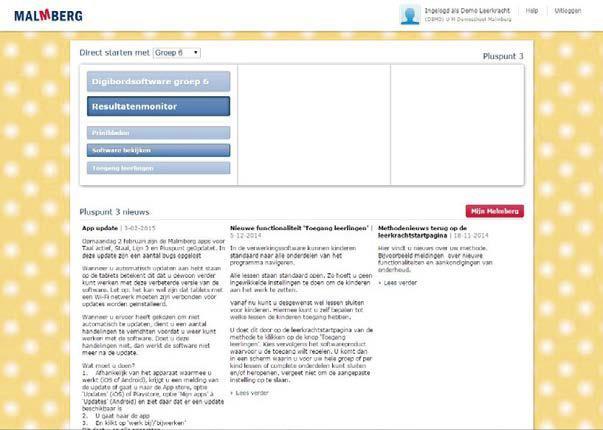 4 Volgen van kinderen Malmberg heeft een generiek systeem voor het volgen van uw leerlingen binnen uw methode. Dit systeem heet de Resultatenmonitor. 4.1.