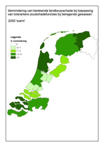 Rapport KvK 116/2014 biedt perspectief: Als het beregeningswater iets zouter kan:- is de kans op zoutschade kleiner