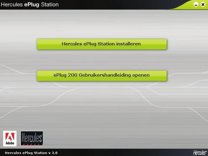 - Klik op de knop Hercules eplug Station installeren.