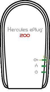 1.3. Minimale systeemvereisten Voor het aansluiten van een apparaat op uw Hercules eplug 200 Mini V2-adapter: Elk apparaat dat u wilt aansluiten (computer, gameconsole, modem, router, TV decoder, enz.