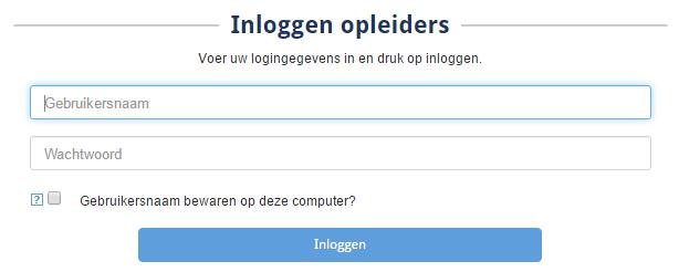 Hou deze inloggegevens steeds goed bij! Let op!