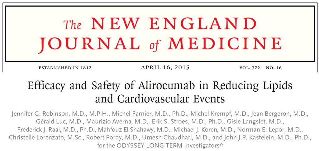 Efficacy and safety of alirocumab in reducing lipids and cardiovascular