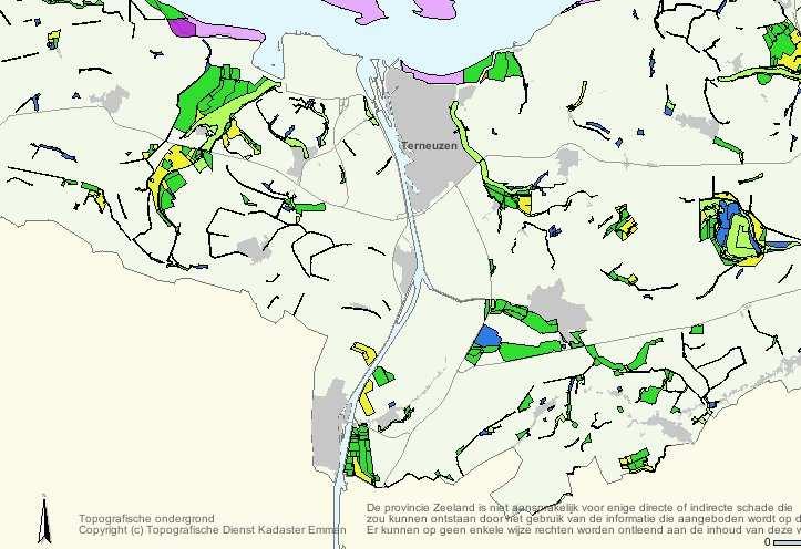 Figuur 4: EHS (Ecologsich Hoofdstructuur)-gebieden in de Kanaalzone Gent-Terneuzen Voor de Natura2000 gebieden is in het kader van de milieutoets een zogenaamde voortoets uitgevoerd.