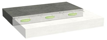 Het vloerprofi el functioneert als randbescherming en garandeert een strakke en vlakke aansluiting met de betonvloer.