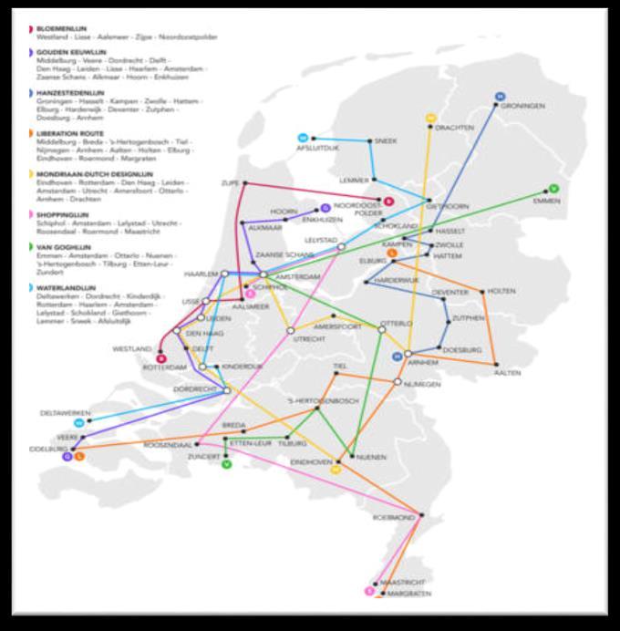 metro-lijnen districten Nederland (samenwerking met NBTC/Provincie ZH/Marketingpartners ZH) Highlights