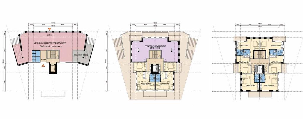 Zorghotel begane grond eerste verdieping 2e, 3e en 4e verdieping Ook een zorghotel met 20 kamers behoort tot de mogelijkheden.