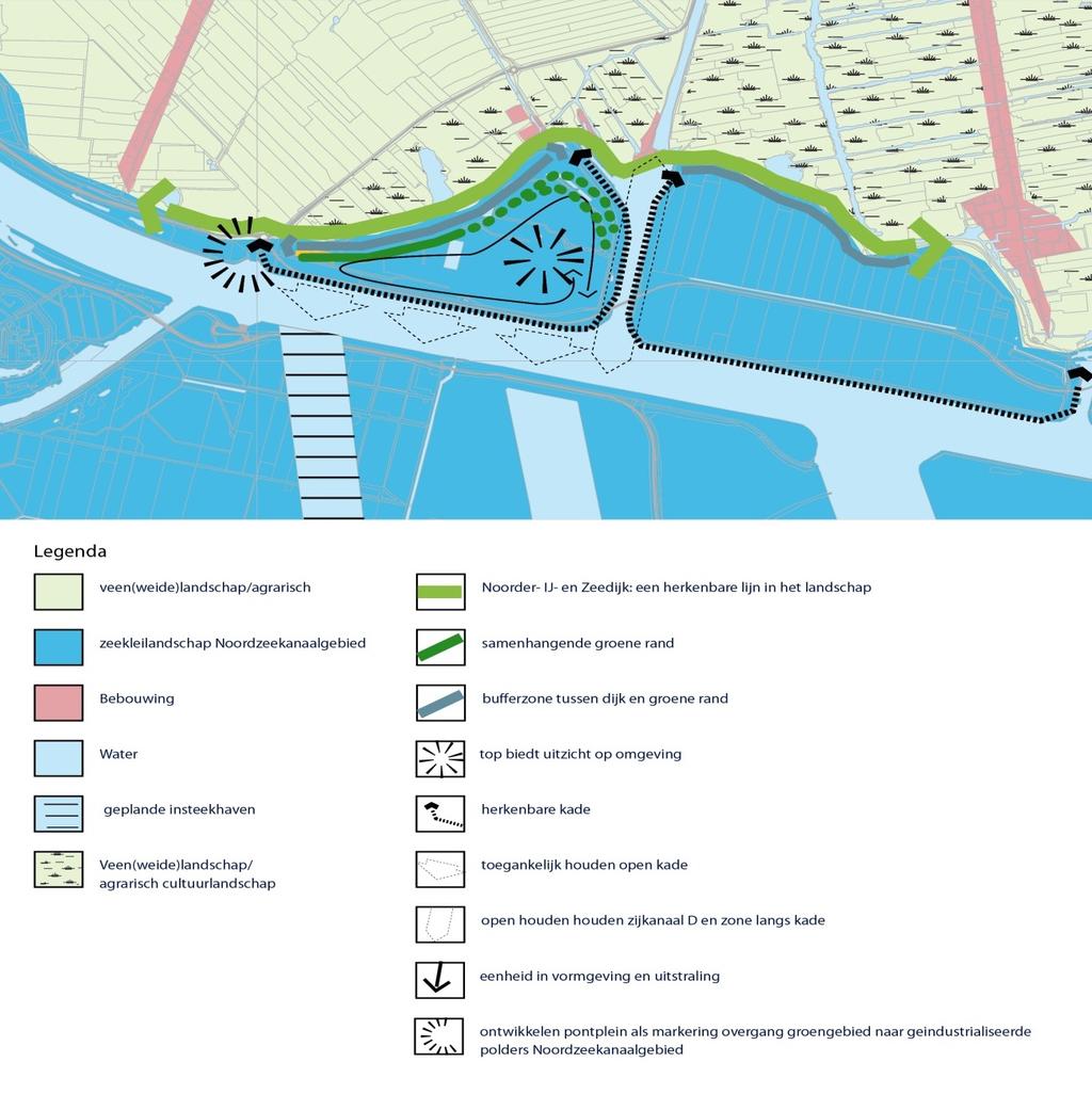 De bufferzone bij Hoogtij maakt onderdeel uit van het bedrijventerrein en is bedoeld als zachte overgang van bedrijfsgebouwen en natuurgebied de Reef.