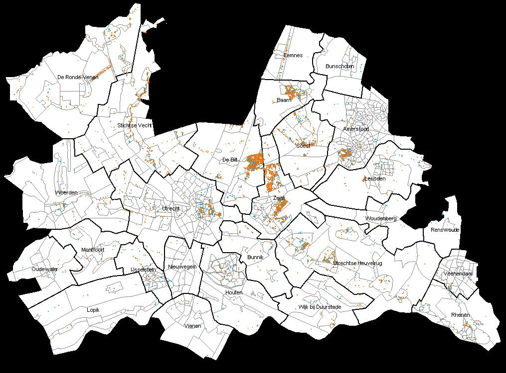 Buurt Gemeente % miljoenenwoningen v/d koopwoningvoorraad Tabel 7b 1 Rijksdorp met De Pan Wassenaar 99% 2 Aerdenhout-Zuid