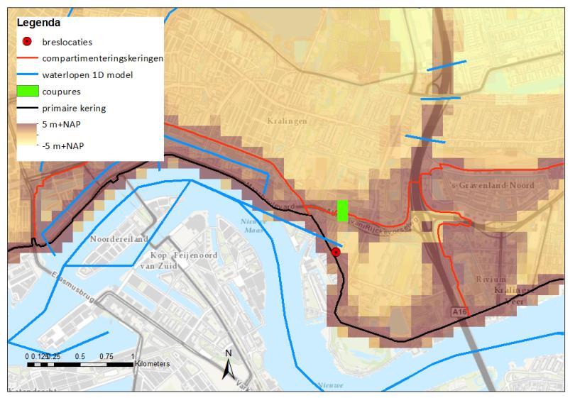 Figuur 9 Situatieschets compartimenteringskering 5: Rotterdam De Esch 2.