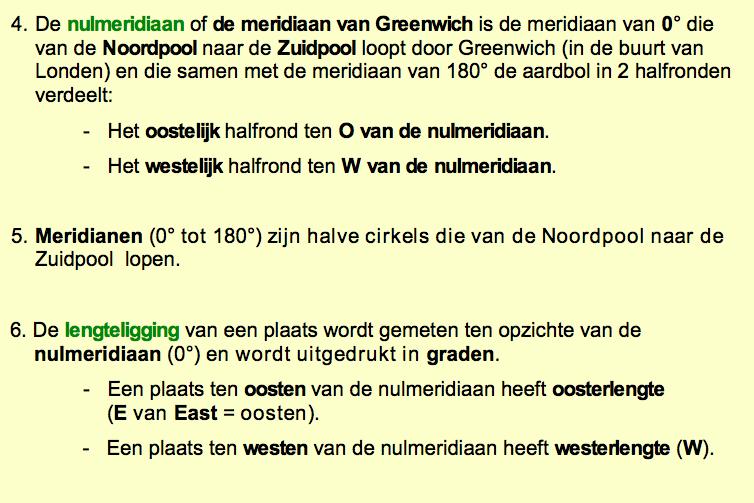 driehoek overeenkomt met de rotatie-as dan kun je de graden ook op de geodriehoek aflezen. Zowel het noordelijk als het zuidelijk halfrond wordt verdeeld in 90.