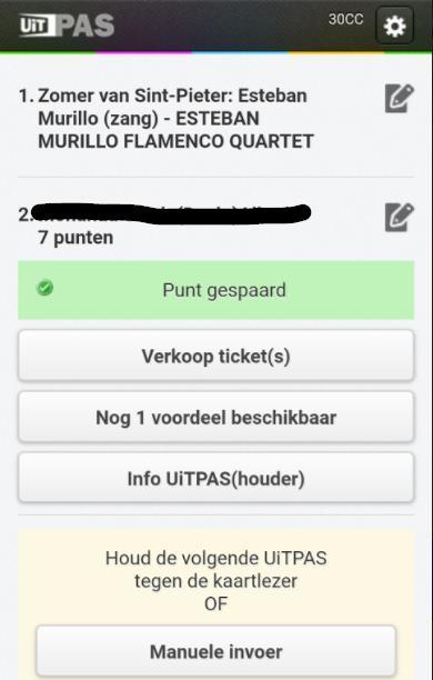 2. Punten sparen Hiervoor moet je een activiteit selecteren.