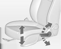 Zitpositie Rugleuning voorstoelen Zithoogte Trek aan de hendel, stel de rugleuning in en laat de hendel los.