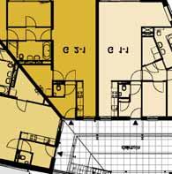 Dit is een afgesloten ruimte voor bewoners waaraan de voordeuren van de drie appartementen van de 1e verdieping grenzen.