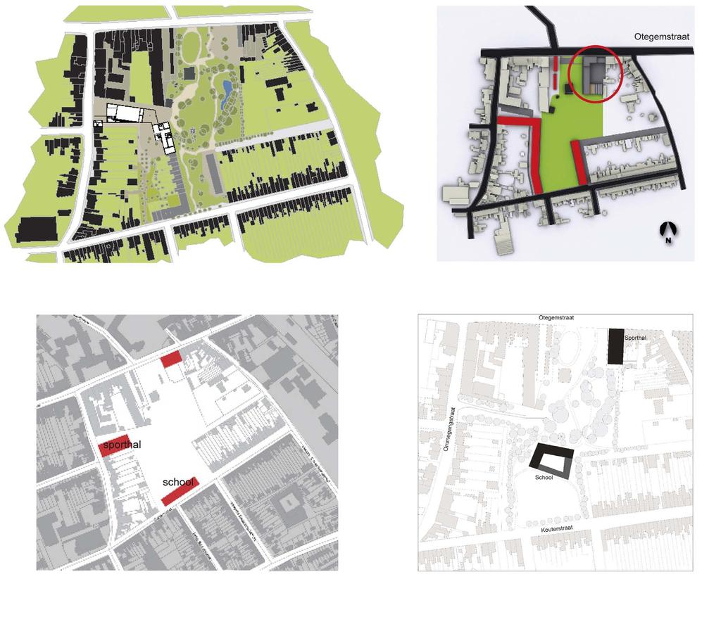 ANALYSE Een volwaardig park als publieke ruimte Het park, restant van een oud kasteelpark, bestaat uit een collage van diverse stukken groen die geen duidelijk statuut hebben en waarbij structuur