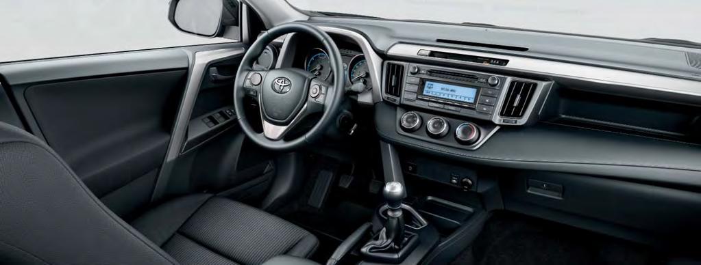 UITVOERINGEN Bluetooth handsfree systeem Donkergrijze stoffen bekleding Thuiskomer reservewiel onder bagageruimte Opties Uitgebreid Toyota Safety Sense pakket Toyota