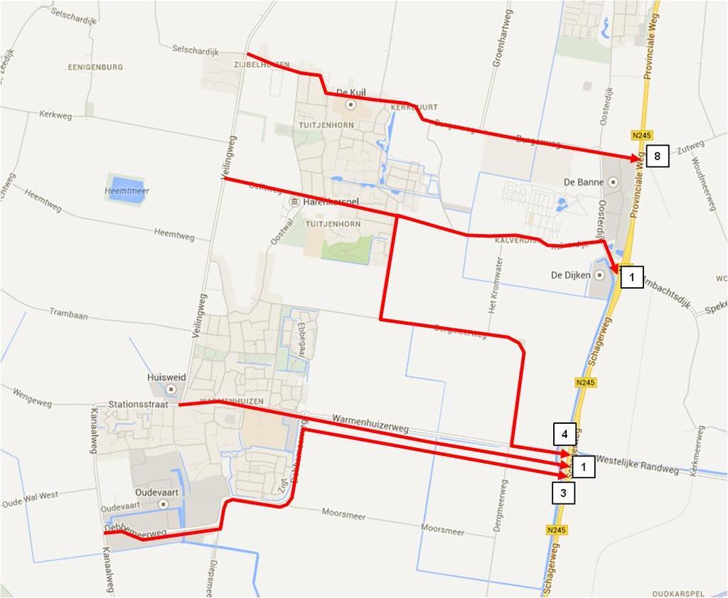 BIJLAGE 6 Routes vrachtwagens (west naar oost)