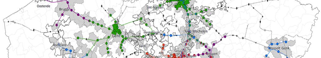 Vlotte verbindingen Het Vlaams ruimtelijk beleid verbetert het gemeenschappelijk functioneren van concentraties van menselijk kapitaal en economische activiteit, internationale instellingen en