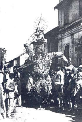 Patrick Geddes, Diwali Procession Indore 1915, Maharaja for one day.