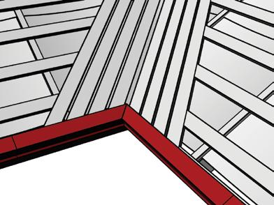 Constructie van een kil Leg planken ter plaatse van de kilgoot gelijk met de panlatten van het dakvlak. Laat tussen de planken ruimte van ongeveer 20 mm vrij.
