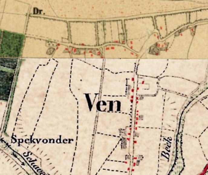 HISTORIE & CONTEXT 1869 de westkant van het plangebied en de context is in gebruik als oud bouwland In 1869 was reeds bebouwing in het plangebied aanwezig.