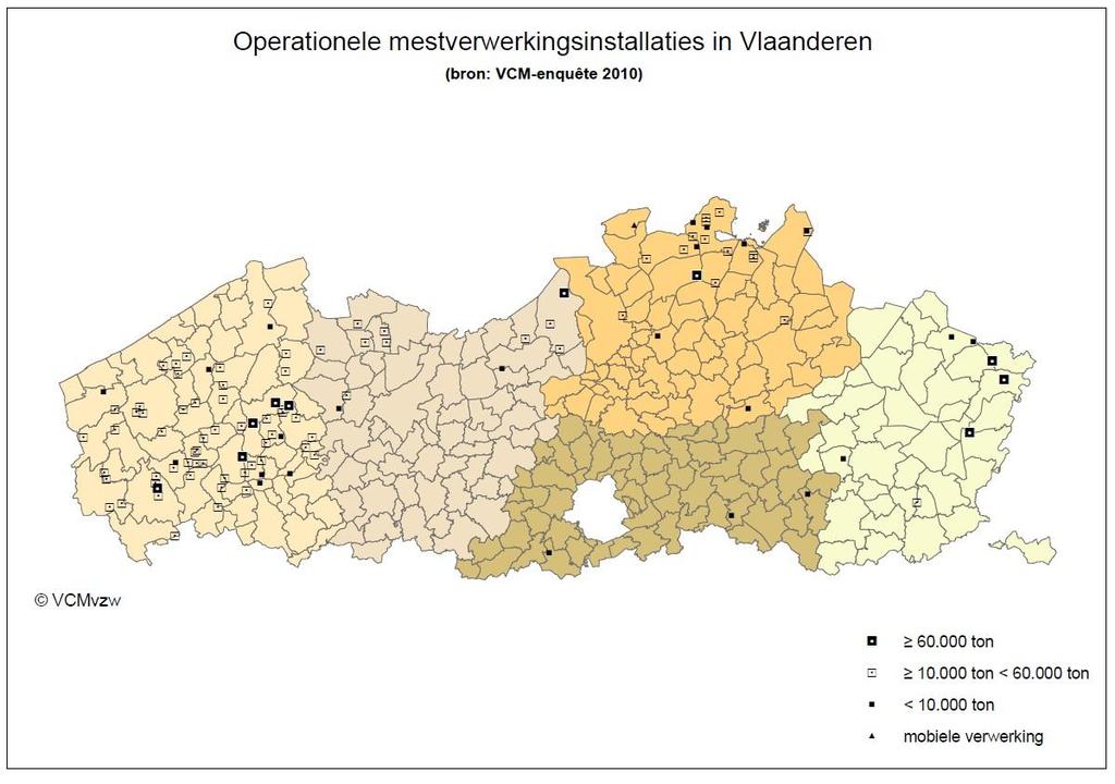 Figuur 1: De geografische situering van de diverse