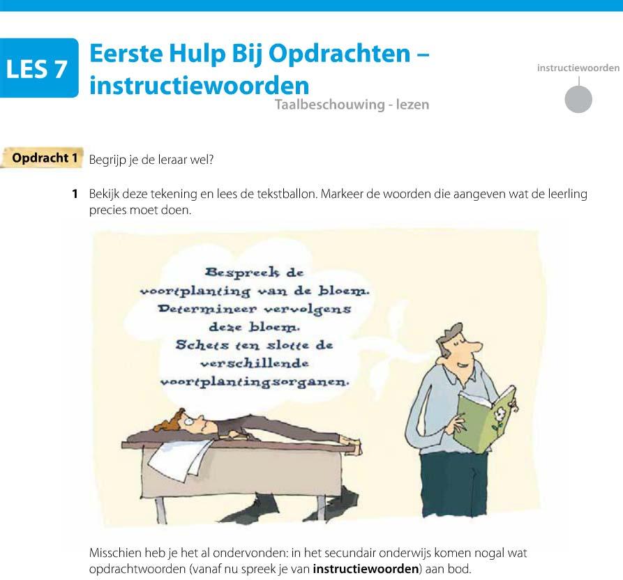 2. Lesplezier: spelen met taal Aandacht voor instructiewoorden Nieuw