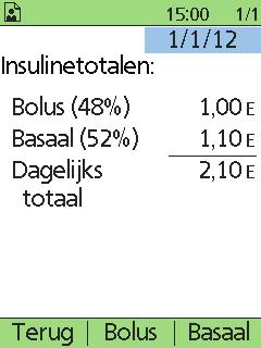 (basaal plus bolussen) en informatie op de geactiveerde Pod op. 1 Ga naar Mijn gegevens en selecteer Insulinetoediening > om de insulinetoediening te bekijken.
