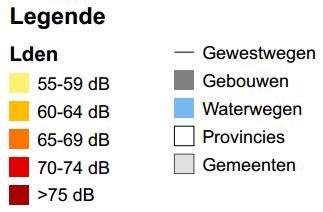 geluidsniveau afkomstig van verkeer op de omliggende wegen en hoofdzakelijk van de E314.